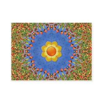 The Sun Vintage Orange Yellow Blue Kaleidoscope