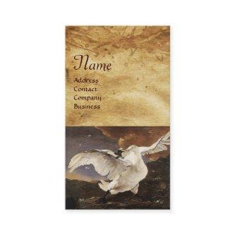 The Threatened Swan Monogram ,Purple Pearl Paper