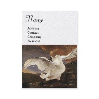 The Threatened Swan Monogram ,White Pearl Paper