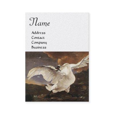 The Threatened Swan Monogram ,White Pearl Paper