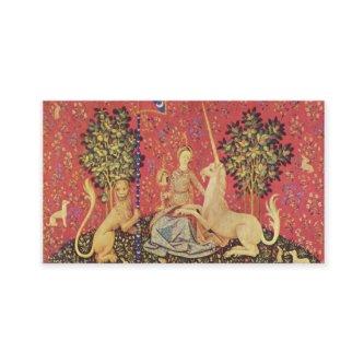 The Unicorn and Maiden Medieval Tapestry Image