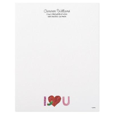 The Very Hungry Caterpillar | I Heart You Letterhead