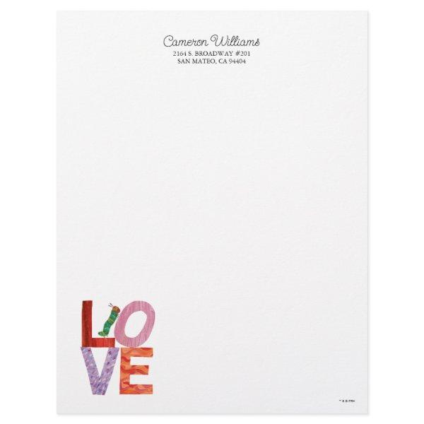 The Very Hungry Caterpillar | LOVE Letterhead