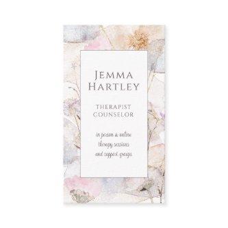Therapist Counselor Serene Flower Watercolor Wash