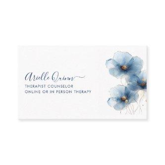 Therapist Counselor Serene Indigo Watercolor