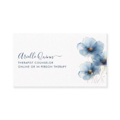 Therapist Counselor Serene Indigo Watercolor