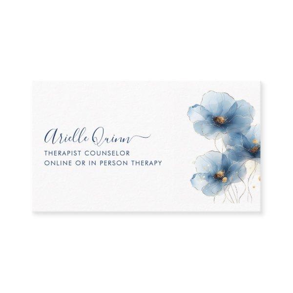 Therapist Counselor Serene Indigo Watercolor