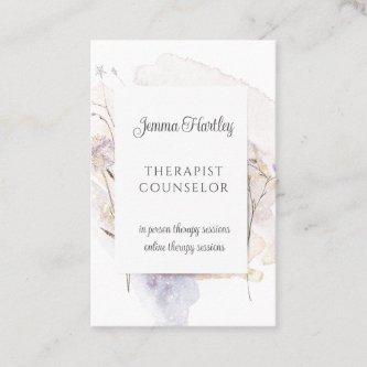 Therapist Counselor Serene Wild Flowers Watercolor
