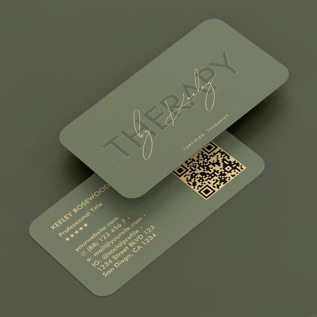 Therapist Physiotherapist Elegant Sage Green