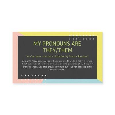 "They/Them" Pronoun Intervention (Prayer)