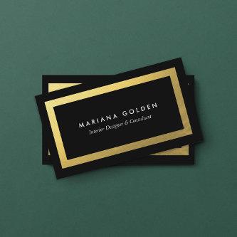 Thick Gold Border on Black  Template