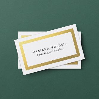 Thick Gold Border on White  Template