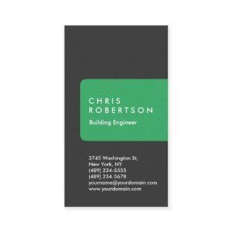 Thick Grey Green Building Engineer