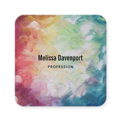 Thick Textured Abstract Paint Square