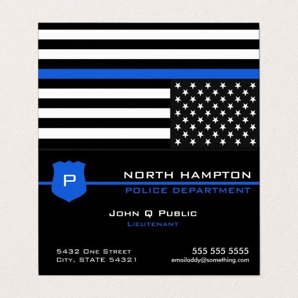 Thin Blue Line American Flag QR Code