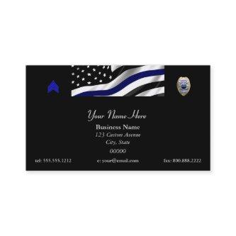Thin Blue Line Custom Flag and Badge