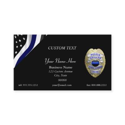 Thin Blue Line Custom Flag and Badge