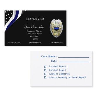 Thin Blue Line Custom Flag and Badge
