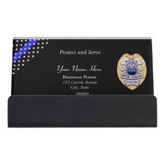 Thin Blue Line Custom Patch and Badge Desk  Holder
