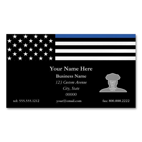 Thin Blue Line Flag  Magnet