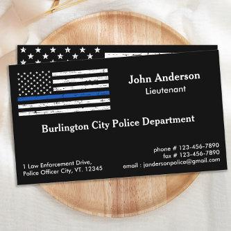 Thin Blue Line Law Enforcement Police Officer