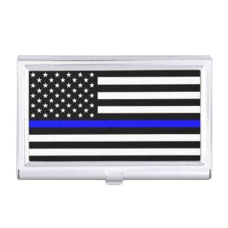 Thin Blue Line Police American Flag  Case