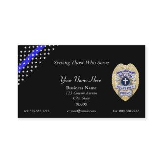 Thin Blue Line Police Chaplain Badge