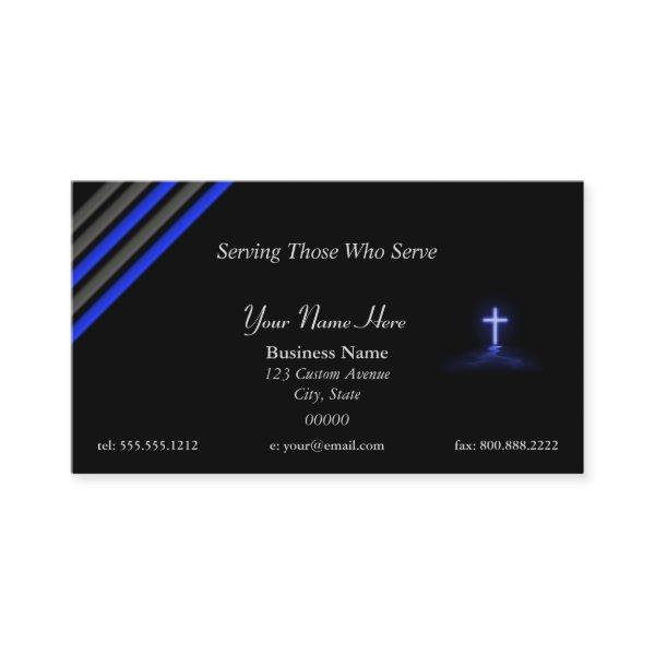 Thin Blue Line Police Chaplain Cross