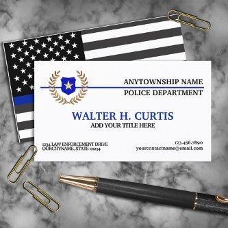 Thin Blue Line Police Flag Custom