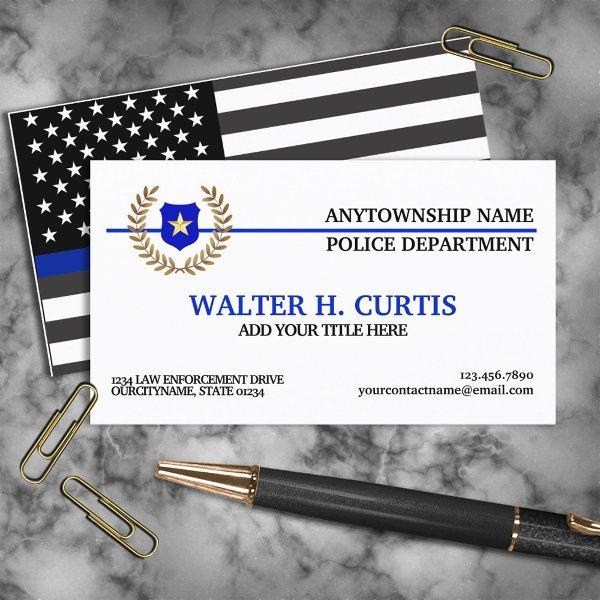 Thin Blue Line Police Flag Custom