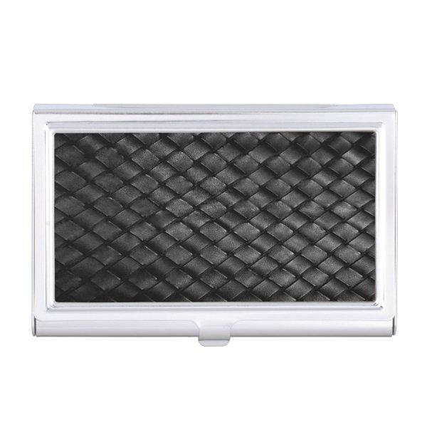 Thin Blue Line Police Leather Basket Weave  Case
