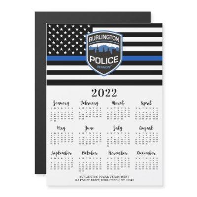 Thin Blue Line Police Logo 12 Month 2022 Calendar