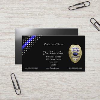 Thin Blue Line Stars and Stripes 4 Badge Options
