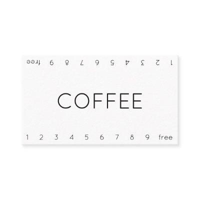 Thin Double Number Loyalty Coffee Punch-Card