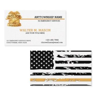 Thin Golden Line 911 Dispatch Custom