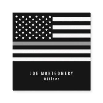 Thin Gray Line Correctional Officer American Flag Square