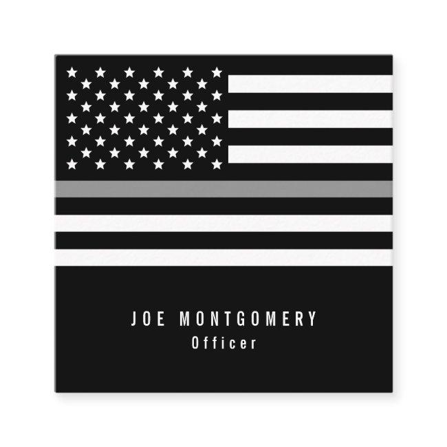 Thin Gray Line Correctional Officer American Flag Square