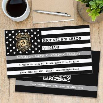 Thin Gray Line Custom Logo Corrections Officer