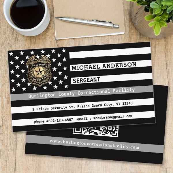 Thin Gray Line Custom Logo Corrections Officer