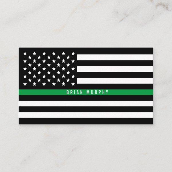 Thin Green Line American Flag Professional