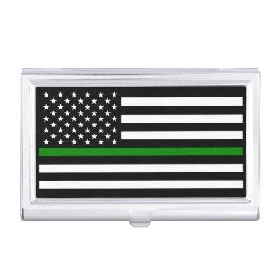 Thin Green Line Flag: Patriotic Military Veterans  Case