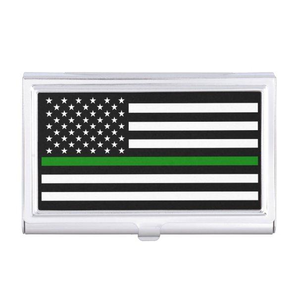 Thin Green Line Flag: Patriotic Military Veterans  Case