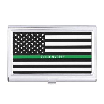 Thin Green Line Military Flag Monogram  Case
