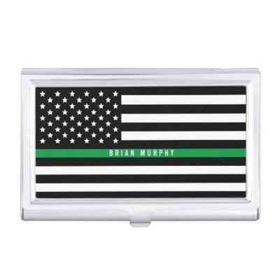 Thin Green Line Military Flag Monogram  Case