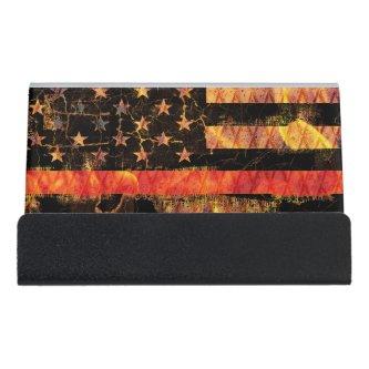 Thin Red Line and Flames Desk  Holder