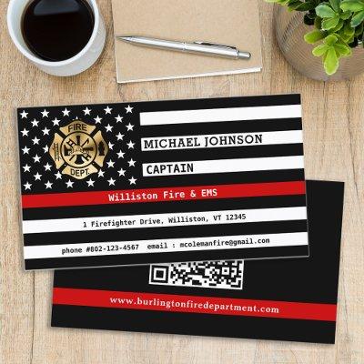 Thin Red Line Custom Fire Department QR Code