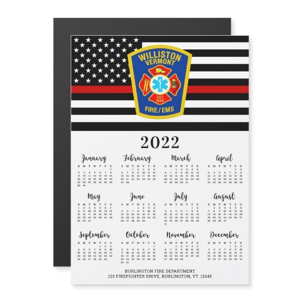 Thin Red Line Fire Department Logo 2022 Calendar