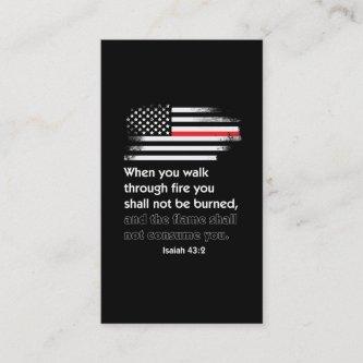 Thin Red Line Firefighter Bible Verse America