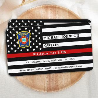Thin Red Line Firefighter Emblem Fire Department