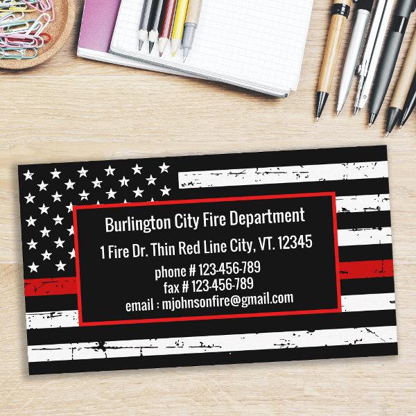Thin Red Line Firefighter Fire Department